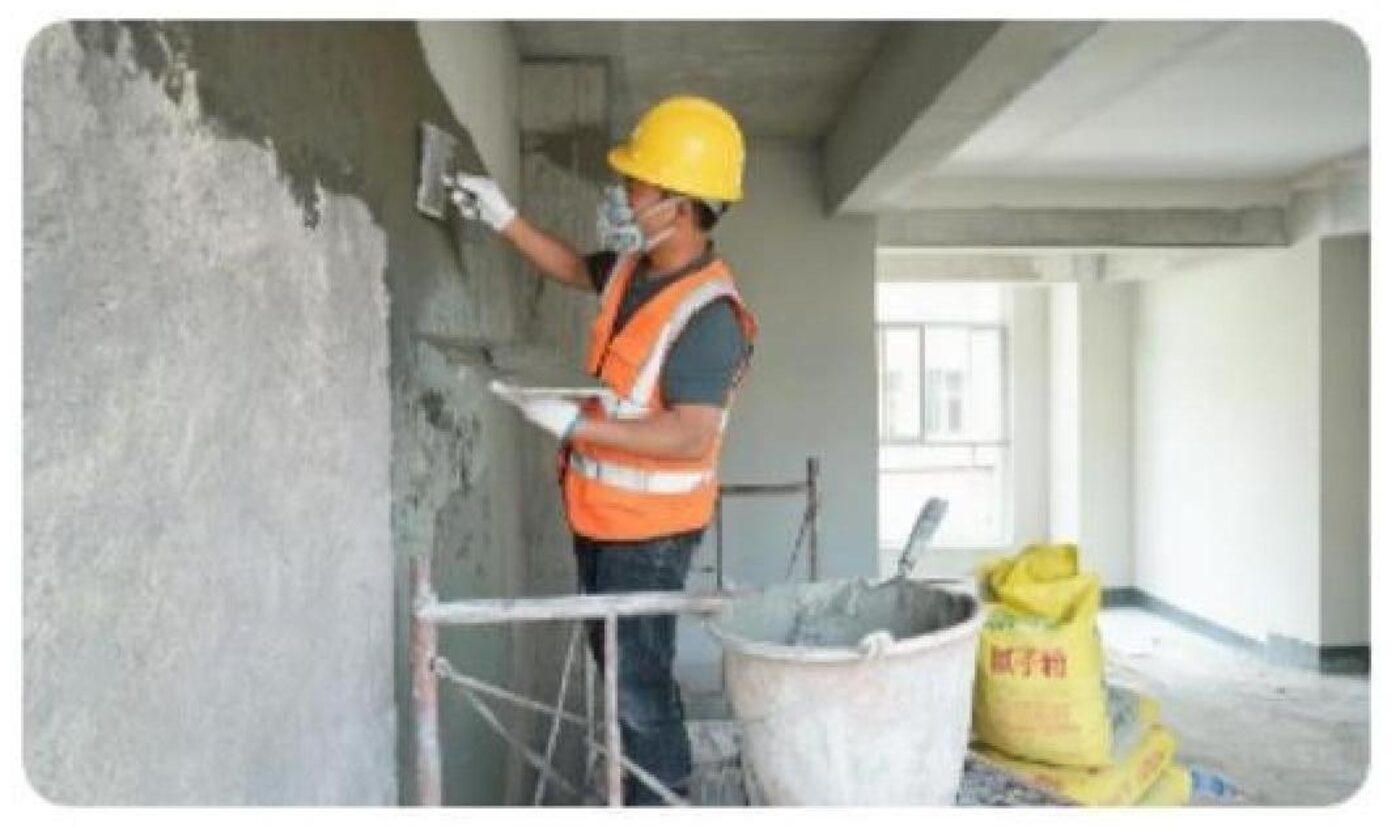 Render applied on the wall