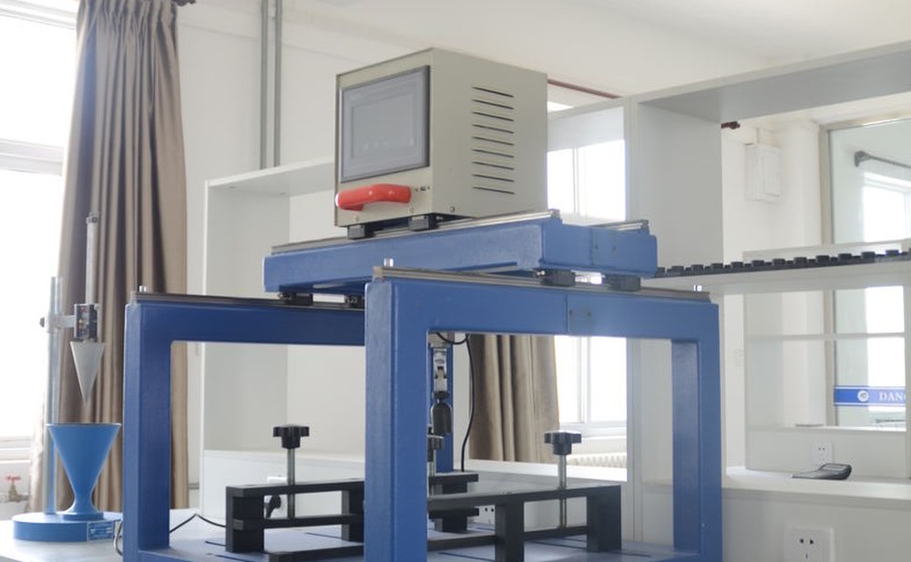 Laboratory bench with test instruments